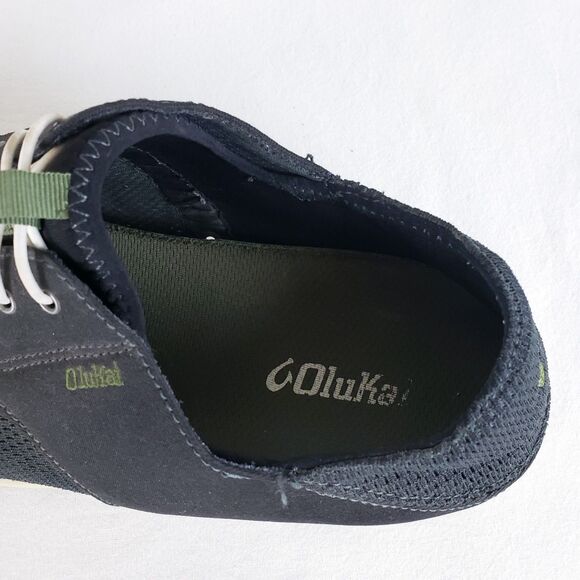 Olukai Nohea Moku Shoes Mens 11 Gray Slip-On Sneakers No Tie Nautical Boating main image 9